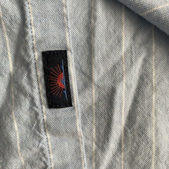 Faherty Mens XL Stretch Oxford Shirt 2.0 Blue White Striped Button Down Shirt - Picture 4 of 11